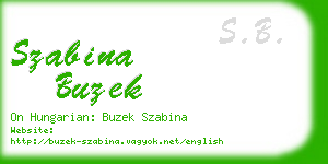 szabina buzek business card